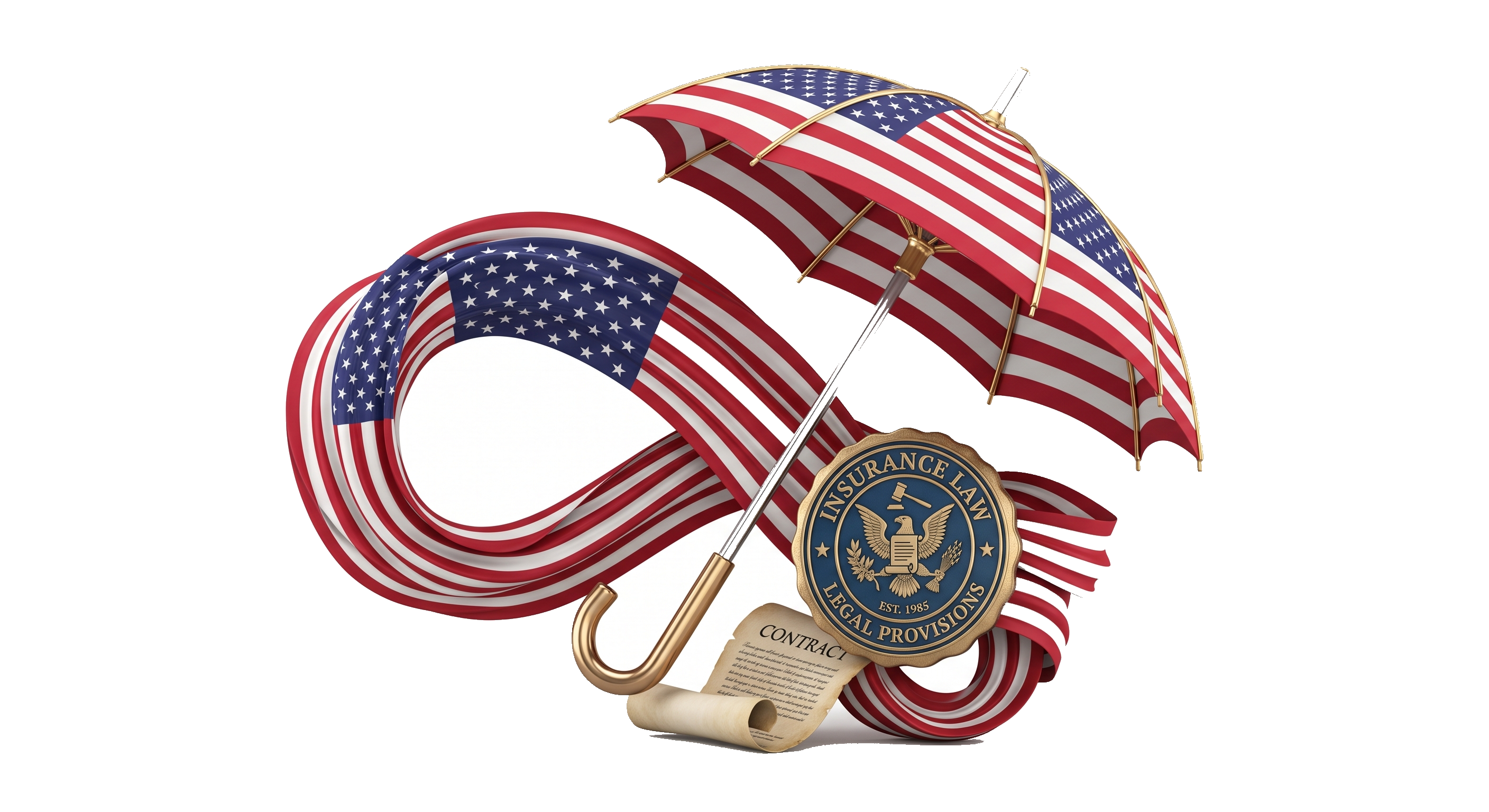 Insurance Law US Flag Hero Graphic